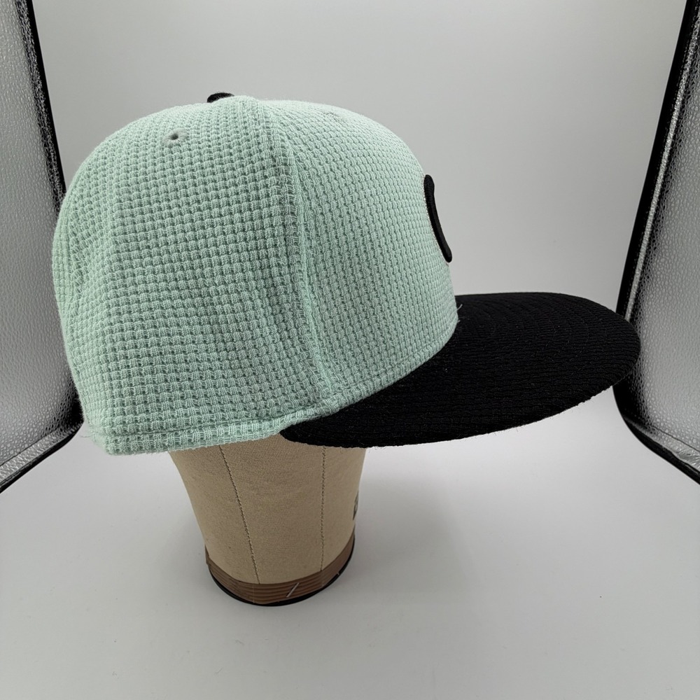 Chicago Cubs Thermal Knit Hat New Era 59Fifty Mint Green Black Fitted 7 3/8 NEW - Picture 6 of 11